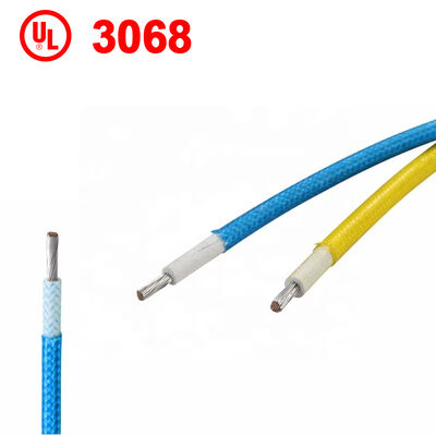 UL3068 High Temperature Resistance 300V 150C Silicone Fiberglass Braided Wire for Motors and Generators