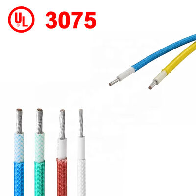 UL3075 10AWG Kawat Anyaman Fiberglass Silikon dengan Tegangan Terukur 600V dan Peringkat Suhu 200C untuk Pemanas Industri