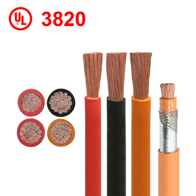 UL3820 XLPE Kabel Baterai 125C 1000V Kabel Kendaraan Listrik Tegangan Tinggi untuk Penggunaan Otomotif dan Industri